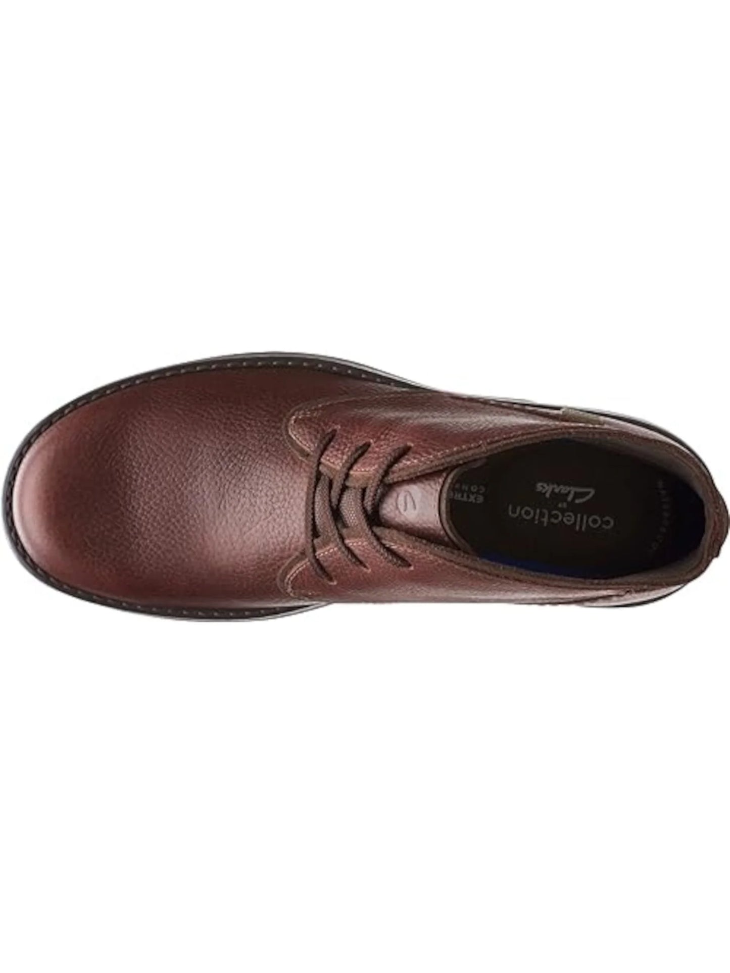 CLARKS COLLECTION Mens Brown Padded Removable Insole Water Resistant Morris Peak Round Toe Block Heel Lace-Up Leather Chukka Boots 9 M