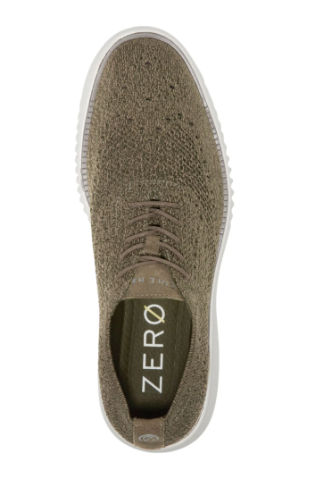 COLE HAAN Mens Gray Perforated Cushioned Stitchlite Round Toe Lace-Up Oxford Shoes 9 M