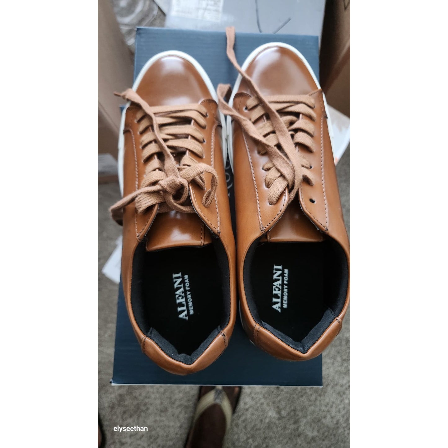 Alfani Casual & Dress Shoes Memory Foam Casual & Dress Shoes, Brown, 7M