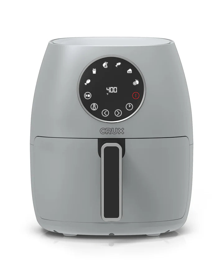 Crux 3.7-Qt. 1300 Watt Nonstick Dig Matte Air Fryer - Grey