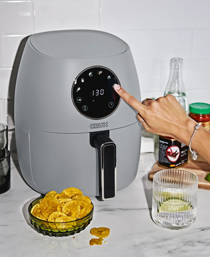 Crux 3.7-Qt. 1300 Watt Nonstick Dig Matte Air Fryer - Grey