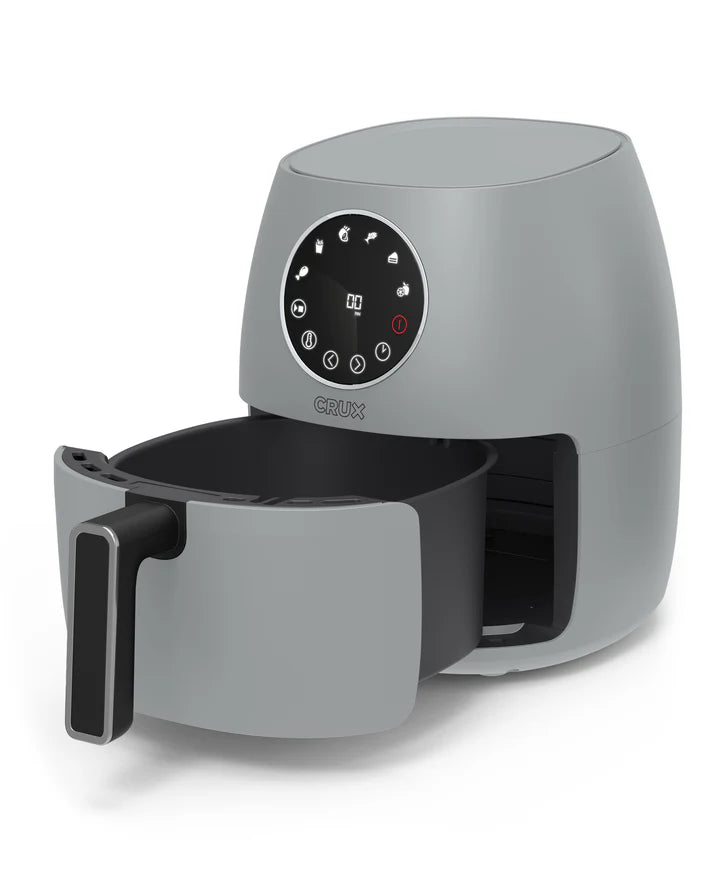 Crux 3.7-Qt. 1300 Watt Nonstick Dig Matte Air Fryer - Grey