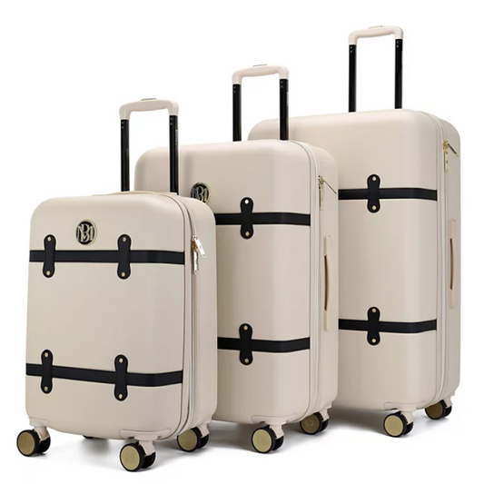 Badgley Mischka Grace Expandable Retro Luggage, Set of 3 New Open Box