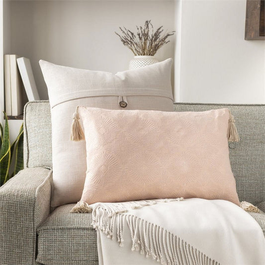Accra ACA-006 13"H x 20"W Lumbar Pillow Kit in Peach/Lilac